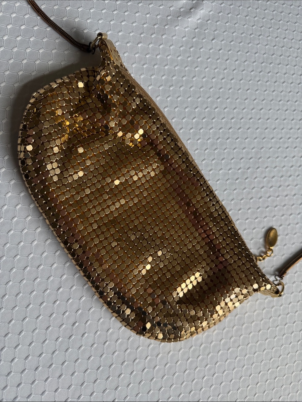 Vintage Gold Sequin Mini Shoulder Bag